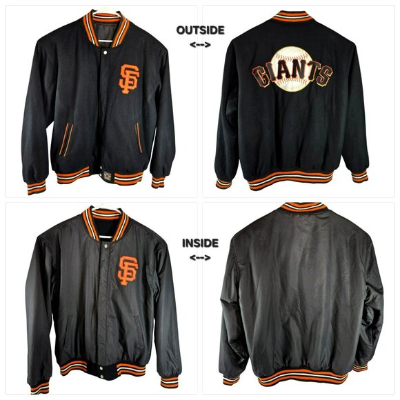 Jh Design Other - San Francisco Giants Wool Leather Baseball Reversible Jacket 3XL JH Design EUC